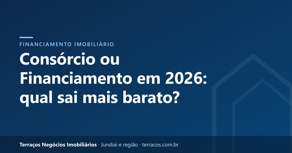 Consórcio ou Financiamento em 2026: qual sai mais barato?