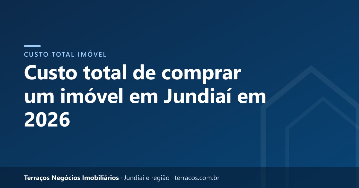 Custo total de comprar um imóvel em Jundiaí em 2026